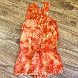 Orange Tie-Dye Kids One Piece